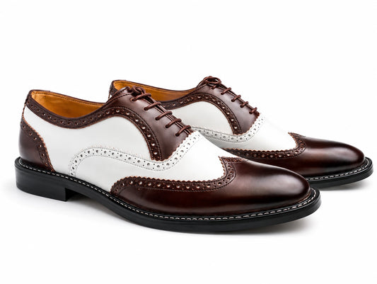 Two-Tone Wingtip Brogue Oxford