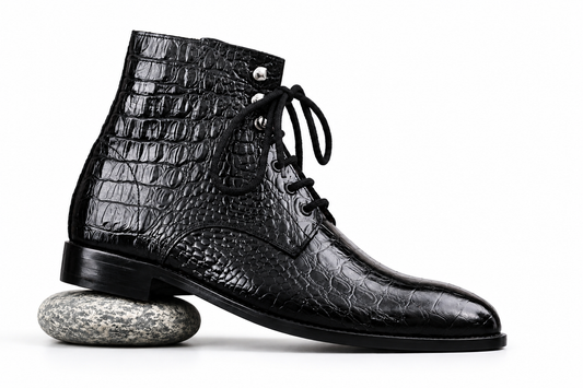 Crocodile Embossed Chelsea Boots