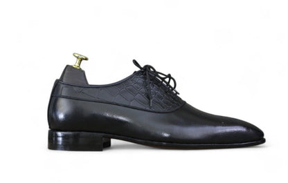 Black Crocodile-Texture Oxford