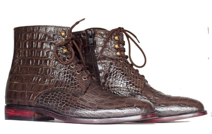 Crocodile Embossed Chelsea Boots