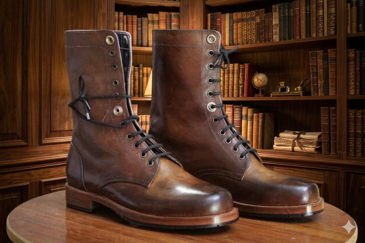 SARTOZA Brown Ankle Boot — Handcrafted Genuine Leather