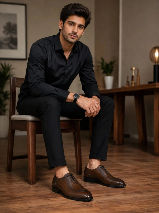 Dark Brown Leather Oxford