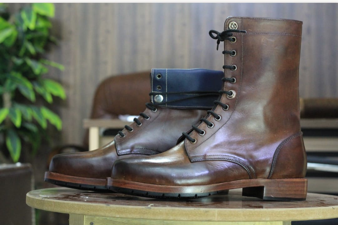 SARTOZA Brown Ankle Boot — Handcrafted Genuine Leather